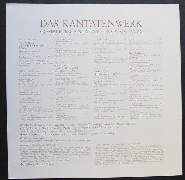 Johann Sebastian Bach : Das Kantatenwerk (Complete Cantatas) | BWV 80-83 | Vol. 21 (2xLP + Box)