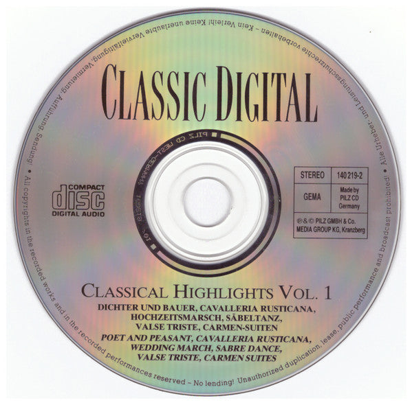 London Festival Orchestra (2), Alfred Scholz : Classical Highlights Vol.1 (CD, Comp)