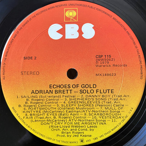 Adrian Brett : Echoes Of Gold (LP)