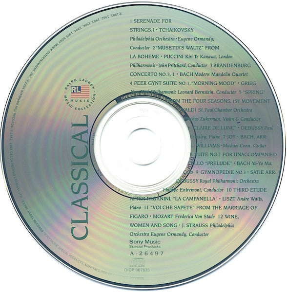 Various : The Ralph Lauren Classical Collection (CD, Comp)