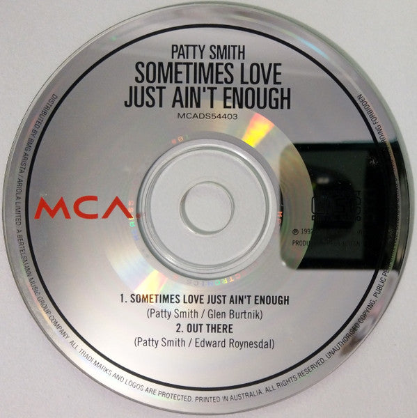 Patty Smyth With Don Henley : Sometimes Love Just Ain't Enough (CD, Single, Car)
