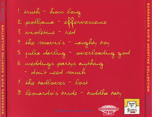 Various : Bundaberg Rum's Goodtime Collection Volume II (CD, Album, Comp)