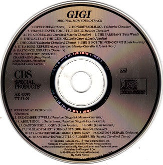 Alan Jay Lerner - Frederick Loewe* : Gigi (Original MGM Soundtrack) (CD, Album, RE, RM)