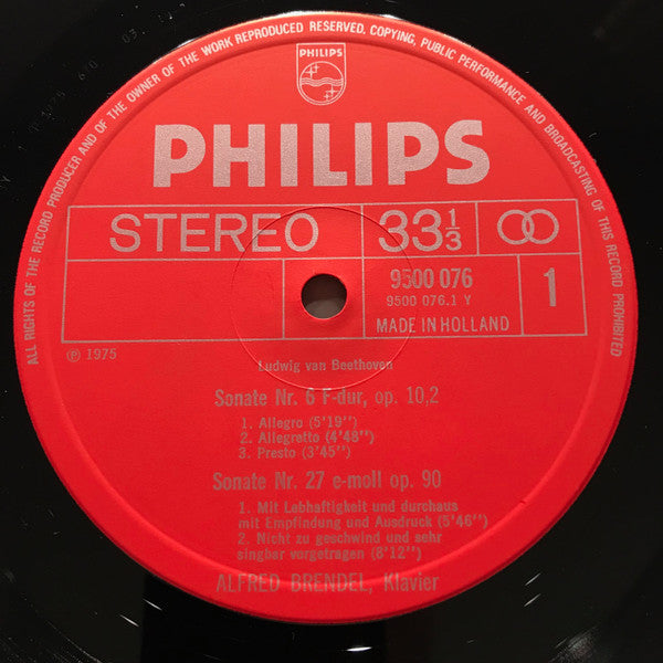Alfred Brendel - Ludwig van Beethoven : Sonaten Op.10, 2 Op.90 Und Op.109 (LP)