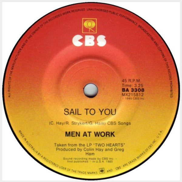 Men At Work : Everything I Need (7")