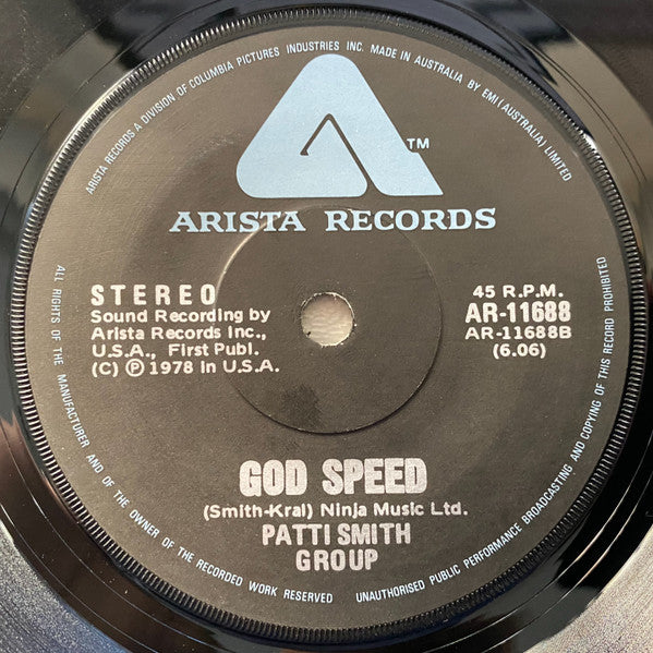 Patti Smith Group : Because The Night (7", Single)