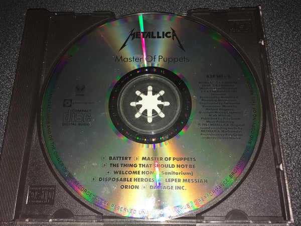 Metallica : Master Of Puppets (CD, Album, RE)