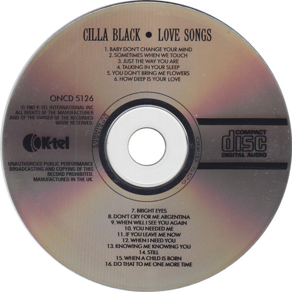 Cilla Black : Love Songs (CD, Album)