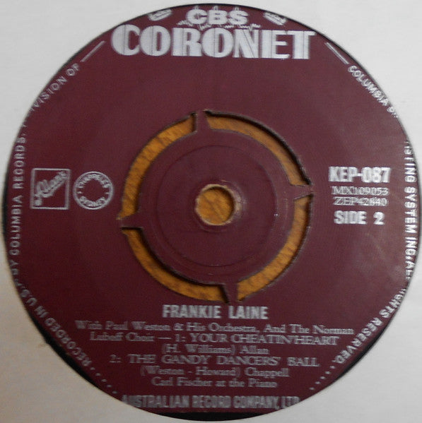 Frankie Laine : Rose, Rose, I Love You (7", EP)