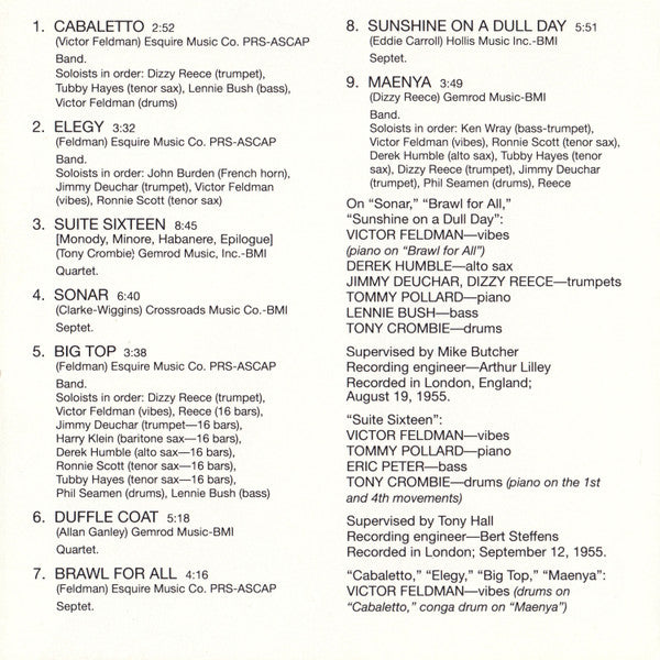 Victor Feldman : Suite Sixteen - The Music Of Victor Feldman (CD, Album, RE, RM)