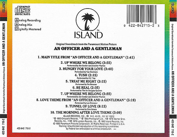 Various : An Officer And A Gentleman - Soundtrack (CD, Album, RE)