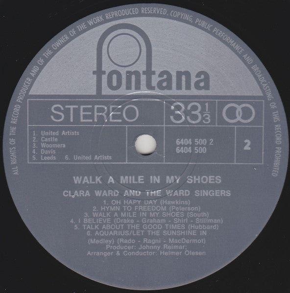 Clara Ward & The Ward Singers* : Walk A Mile In My Shoes (LP, Album)