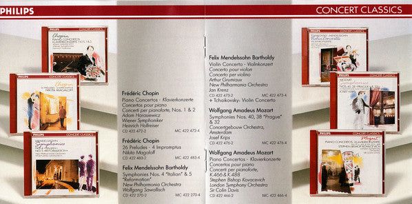 Chopin*, Adam Harasiewicz, Wiener Symphoniker, Heinrich Hollreiser : Piano Concertos Klavierkonzerte Nos. 1 & 2 (CD, Comp, RE, RM)