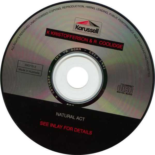 Kris Kristofferson And Rita Coolidge* : Natural Act (CD, Album, RE)
