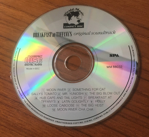 Henry Mancini : Breakfast At Tiffany's (Music From The Motion Picture Score) (CD, Album)