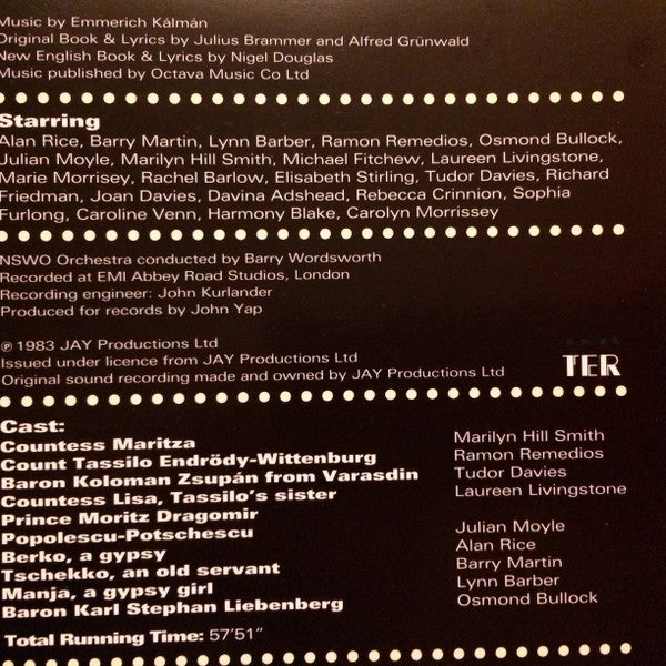 Emmerich Kálmán - NSWO Orchestra*, Barry Wordsworth : Countess Maritza (CD, Album, RE)