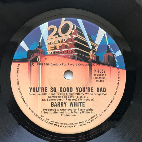 Barry White : Oh What A Night For Dancing (7", Single)