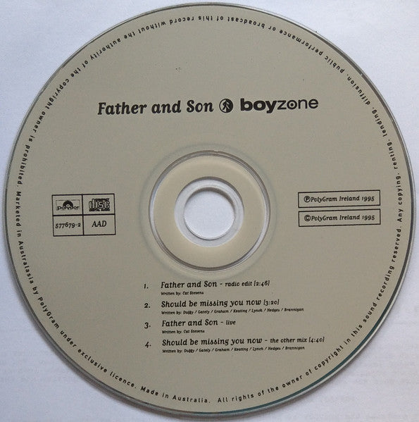 Boyzone : Father And Son (CD, Maxi, Car)