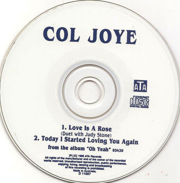 Col Joye : Love Is A Rose (CD, Single)