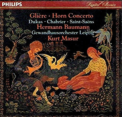 Hermann Baumann - Glière*, Saint-Saëns*, Dukas*, Chabrier*, Gewandhausorchester Leipzig, Kurt Masur : Works For Horn (CD)