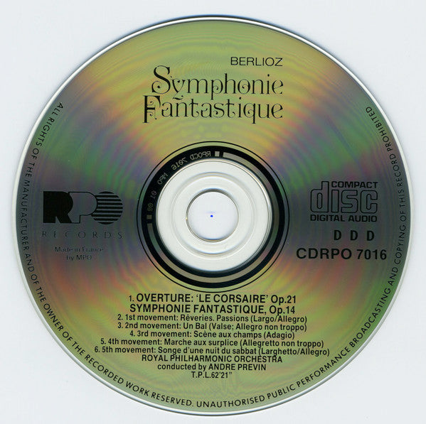 André Previn, Royal Philharmonic Orchestra, Hector Berlioz : Symphonie Fantastique (CD)