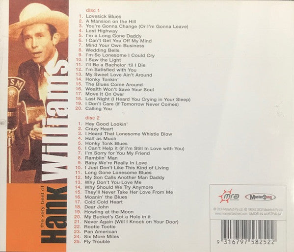 Hank Williams : The Very Best Of Hank Williams (2xCD, Comp)