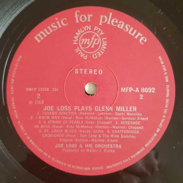Joe Loss & His Orchestra : Joe Loss Plays Glenn Miller (LP, Album)