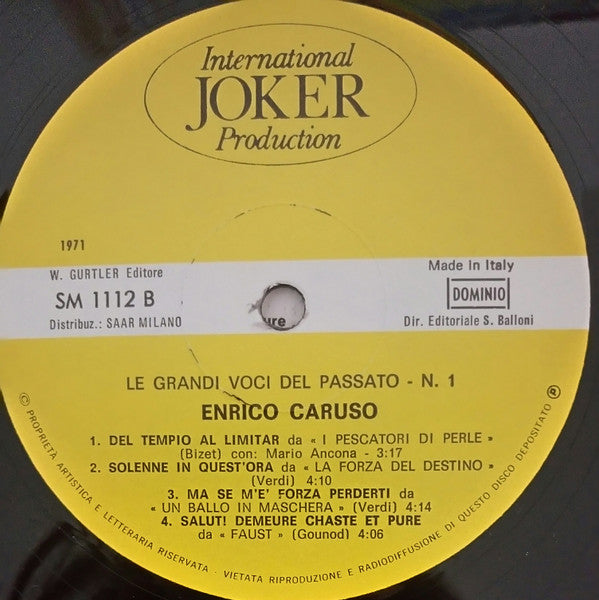 Enrico Caruso : Enrico Caruso N. 1 (LP, Comp)