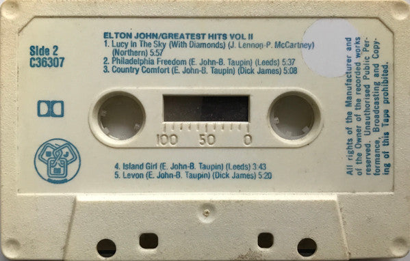 Elton John : Greatest Hits Volume II (Cass, Comp)