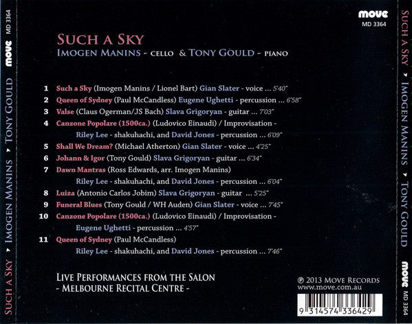 Imogen Manins And Tony Gould : Such A Sky (CD, Album)