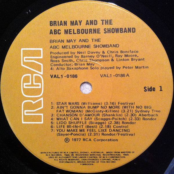 Brian May (2) And The ABC Melbourne Showband* : Brian May and the ABC Melbourne Showband (LP, Album)