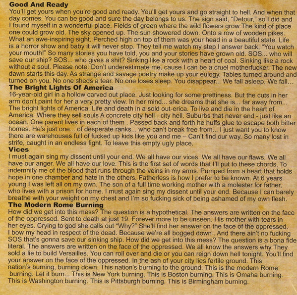 Anti-Flag : The Bright Lights Of America (CD, Album)