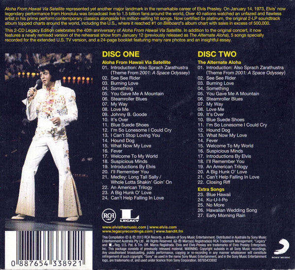 Elvis Presley : Aloha From Hawaii Via Satellite (CD, Album, RE + CD, Album, RE + Comp, RM)
