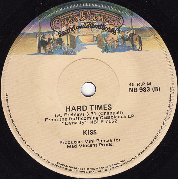 Kiss : I Was Made For Lovin' You (7", Single)