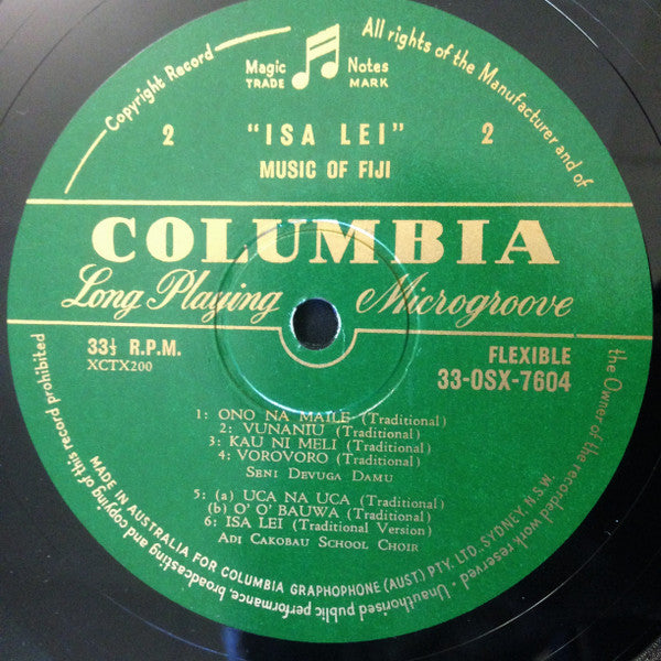 Various : Isa Lei - Music Of Fiji (LP)