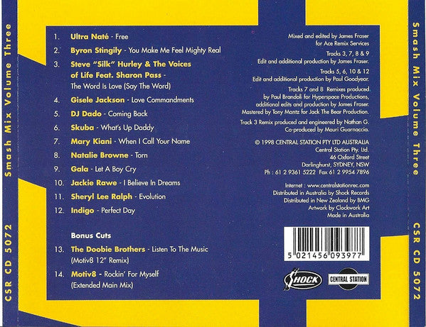 Various : Smash Mix Volume Three (CD, Comp, Mixed)