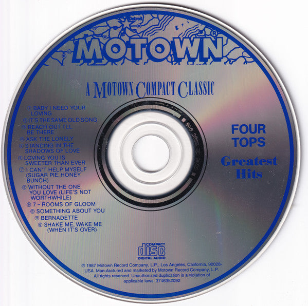 The Four Tops* : Greatest Hits (CD, Comp, RE, RM)