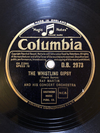 Ray Martin And His Concert Orchestra : Fun Fair / The Whistling Gipsy (Shellac, 10")