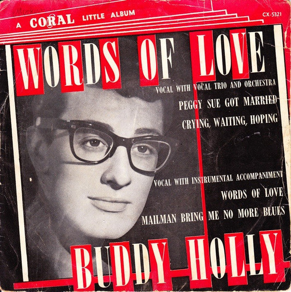 Buddy Holly : Words Of Love (7", EP)