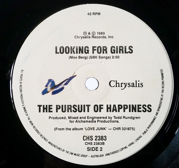 The Pursuit Of Happiness : Hard To Laugh (7")