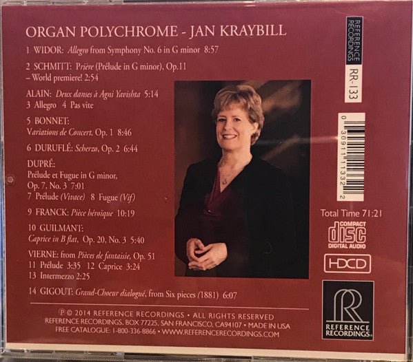 Jan Kraybill : Organ Polychrome - The French School (HDCD, Album)