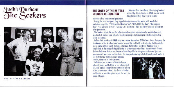 Judith Durham, The Seekers : 25 Year Reunion Celebration Live In Concert (CD, Album, RE)