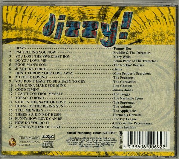 Various : Dizzy! (20 Top-Selling Hits Of The 60's) (CD, Comp)