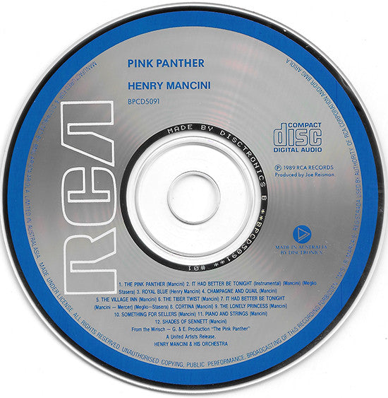 Henry Mancini : The Pink Panther (Music From The Film Score) (CD, Album)