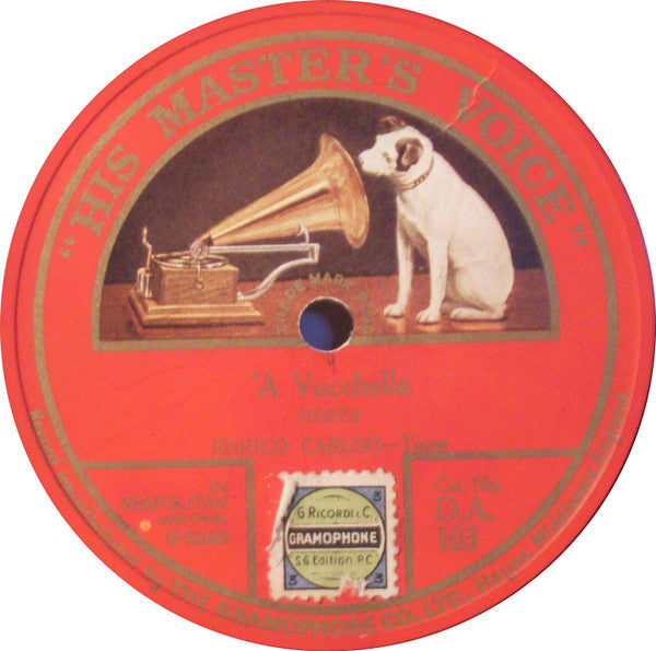 Enrico Caruso : O Sole Mio / 'A Vucchella (Shellac, 10")