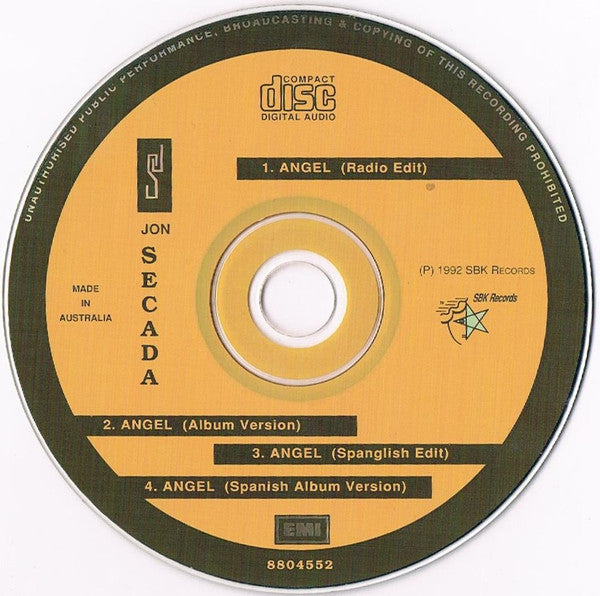 Jon Secada : Angel (CD, Single, Ltd, Dig)