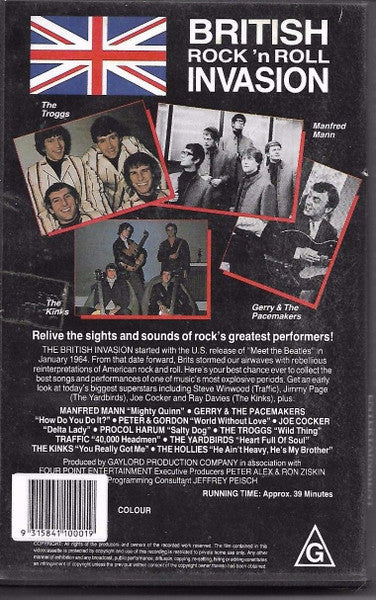Various : British Rock 'N Roll Invasion (VHS, PAL)