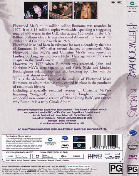 Fleetwood Mac : Rumours (DVD, PAL)