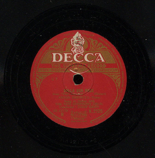 Anton Dermota : Dies Bildnis Ist Bezaubernd Schön / Della Sua Pace (Shellac, 12", Sid)