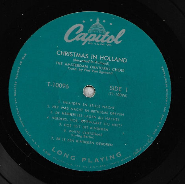 The Amsterdam Oratorio Choir* conducted by Piet Van Egmond : Christmas in Holland (LP, Album)